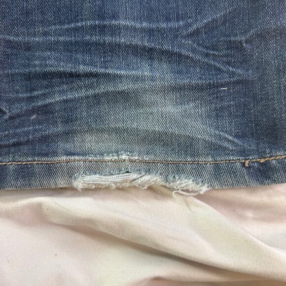 Ring of Fire Jeans Mens 30x32 Boot Cut Del Rey Dark Wash Distressed Denim - Picture 9 of 13